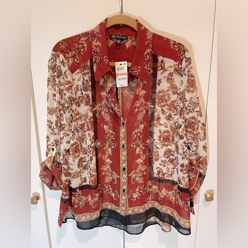 INC International Concepts Blouse size 2X